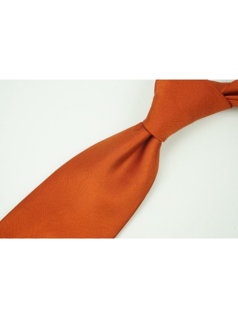 SuitSupplyDark Carrot Orange Solid 100% Silk Tie